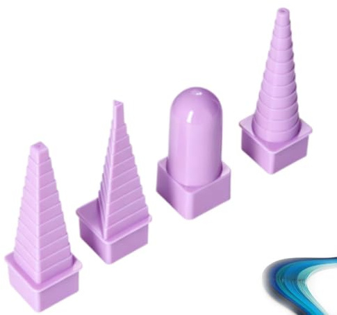 4pcs Border Buddy, Strumenti per quilling di carta Strumenti per quilling a 4 forme per Papercraft