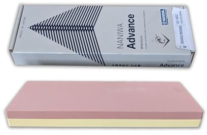 Sanelli Ambrogio, Naniwa Combination Stone, Pietra Affilacoltelli Combinata 2-in-1, Grana per la Finitura #3000 e #8000, Ideale per Rifinire i Coltelli, Splash&Go, Made in Japan