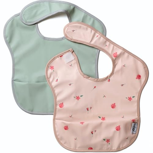 BABATÉ Kids - Pack 2 Baberos bebe impermeables sin mangas, Babero sin mangas, Baberos BLW, Babete impermeável bebe, Babero Impermeable Infantil