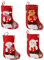 4 Piezas Medias Navideñas, Calcetines para árboles de Navidad, Bolsa de Regalo,Calcetines de Papá Noel para Decoración de Fiestas Navideñas