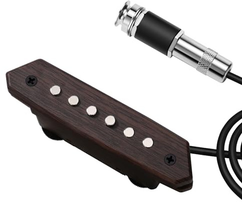 Pickup per chitarra acustica passivo magnetico per buca del suono con controllo volume e timbro Humbucker
