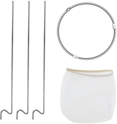 Kichvoe 1set Food Grade Strainer Bag with Sieve Stand Jam Filter Multi-Purpose Juice and Tea Strainer Easy to Clean for Brewing Cooking and Home Use