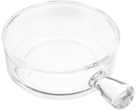 KICHOUSE Glass Salad Bowl Handle for Large Serving for Kitchen Use for Restaurant Home Dining