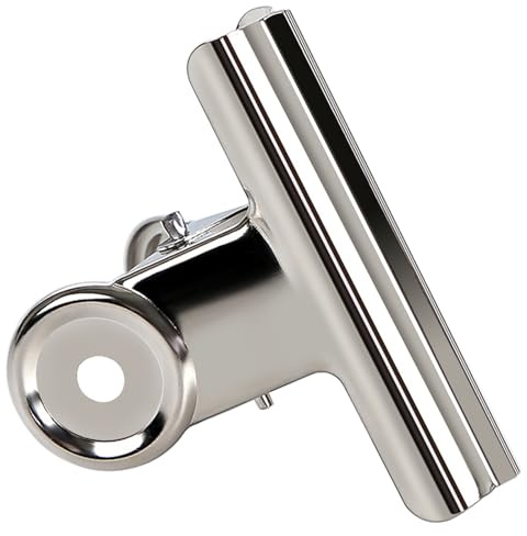 GUOKOFF 90mm Bulldog Clip, 10 Piezas Grande Bulldog Clip, Pinza Bulldog, Plata Binder Clip, Metal Bisagra Clip para Oficina Escuela