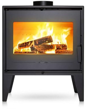 INVICTA Euros Stahlholzofen Optimale Leistung: 8 kW Max: 10 kW Holzscheite 52 cm, Anschließbar, Ökodesign