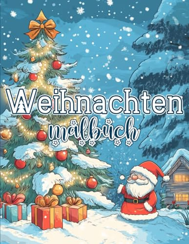 Weihnachten Malbuch: 50 Einzigartige Weihnachtsmotive zur Stressbewältigung und Entspannung - Festliches Malbuch für Erwachsene, Kinder und Jugendliche