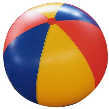 BESTonZON Riesige Wasserbälle Aufblasbares Poolspielzeug Rot Gelb 0 7m Jumbo für Jugendliche Spielen Im Freien