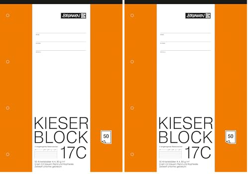 Brunnen Block A4 Kieserblock liniert 50Bl (Packung mit 2)