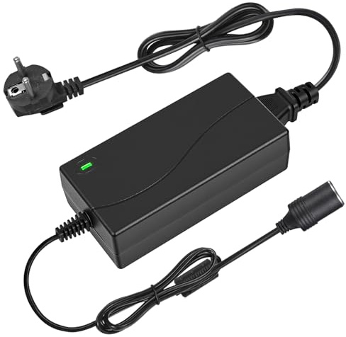 Biamaleu Spannungswandler 230V auf 12V, 5A/60W KFZ Netzadapter 230V auf 12V | mit Zigarettenanzünder Buchse, für Autokühlschrank, Autostaubsauger, Kompressor, Reifenfüller