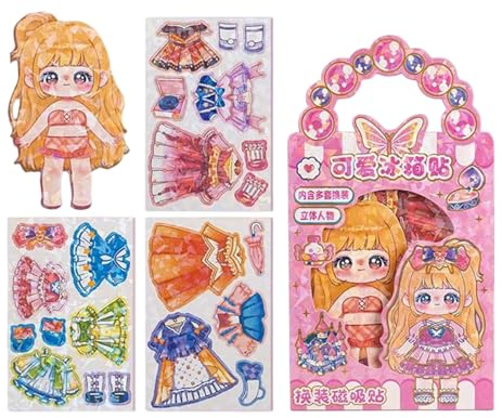 Lainiaoly Magnetische Anziehpuppen - Kreatives Phantasievolles Rollenspiel - Magnetische Anziehpuppe Für Mädchen Spielzeug - Für Party Zuhause Klassenzimmer Sammler Kinder Schüler Und Vorschulkinder