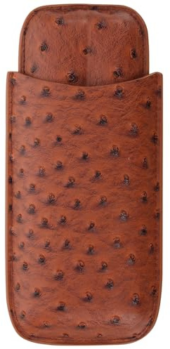 WATIIFUFU Custodia Portatile per Sigari in Marrone Design a Stampa, Mantiene Freschi i Sigari, Facile da Pulire, per Uso Quotidiano e Trasporto