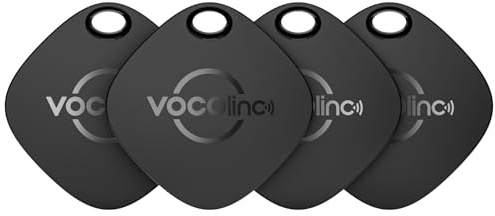 VOCOlinc Tag Buscador de Objetos Bluetooth Tracker Compatible con Buscar Apple (Sólo iOS, NO para Android), Localizador para Llaves, Carteras, Equipajes, Baterías Reemplazo, 2 Paquetes