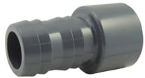Douille cannelée en PVC à coller - Ø A: 50mm | Ø B: 40mm | Ø C : 50mm