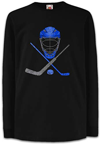 Urban Backwoods Ice Hockey Tools barn flickor pojkar långärmad t-shirt, svart, 8 År