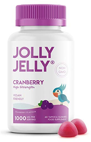 Cranberry Gummies 1000mg - High Strength Cranberry Supplement - Not Capsules or Tablets - Cranberry Flavour - Kosher, Halal - 60 Vegan Gummies.