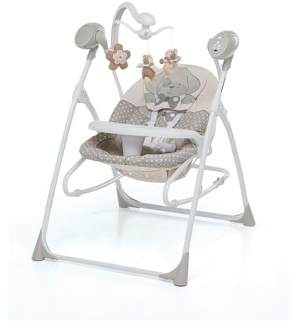 Foppapedretti Sdraietta Altalena Carillon, Dondolo Musicale con diverse Melodie, per Bambini dalla nascita a 9 Kg, Dispositivo di Movimento della seduta, Telecomando per attivazione a distanza, Puppy