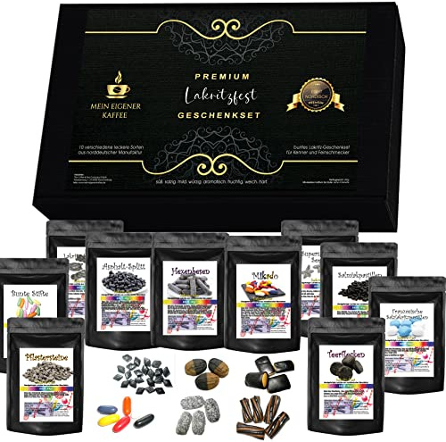 C&T Lakritz Geschenk-Set | 10x leckere Sorten aus norddeutscher Edel-Manufaktur | Das Geschenk für Lakritzkenner in präsenfertiger Präsentbox