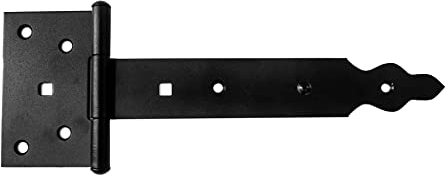 BAUSTER® Kreuzgehänge 200 mm Ladenband Gartentor Scharnier Torscharnier Türband Scharnier Kreuzgehänge Werfgehänge Scharnier Baubeschlag Pulverbeschichtet