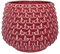Nordring Retro Übertopf Vintage Pflanztopf für Zimmerplanzen Blumentopf Pino L (16,5 cm ø), rot, Keramik
