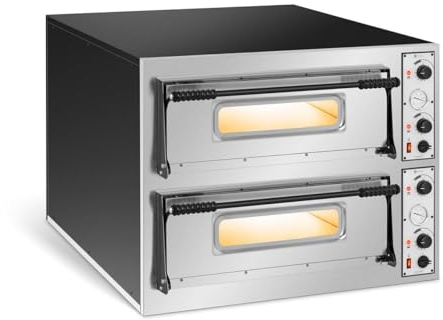Helloshop26 Forno per Pizza 2 Camere 12 Pizze x Diametro 32 cm 14_0001735