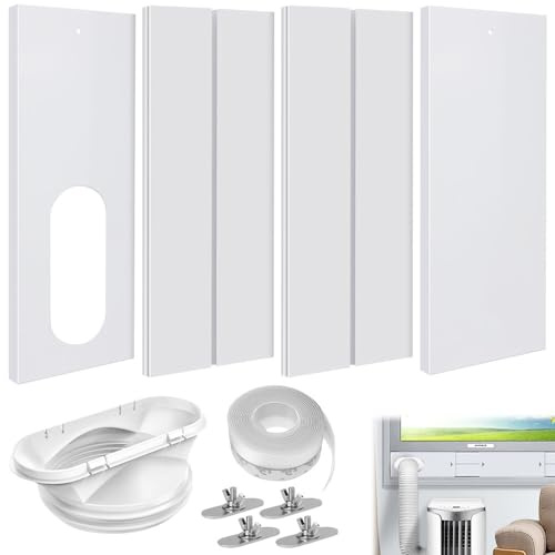 IXYHKB Kit De Joint De Fenêtre De Climatisation, Joint De Fenêtre 4 Pièces Pour Unités De Climatisation Mobiles, Kit De Glissière De Fenêtre Réglable Pour Extension De Climatisation Mobile