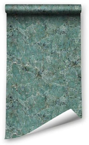 LZH-LP Glossy Marble Wall Paper, 40x400CM Granite Marble Contact Paper for Countertop Cabinet Furniture Refurbishment Thick Removable Self Adhesive Wallpaper Peel and Stick Vinyl Roll