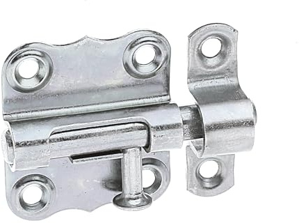 Alberts 841621 Grendelriegel | mit Knopfgriff und ohne Feder | galvanisch verzinkt, Dickschichtschutz | Platte 33 x 35 mm | Bolzen-Ø 7 mm | 12er Set