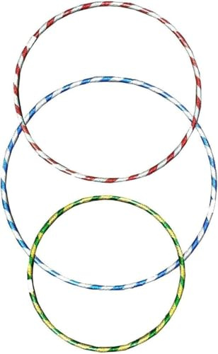 DIOXSTAR 3 x Fitness Hula Hoop for Kids and Adults, Multicolour Dance Rings, Indoor Outdoor Activities, Exercise Hula Hoop for Fitness Gymnastics
