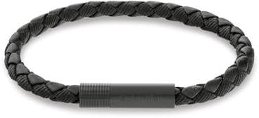 Calvin Klein Armband für Herren Kollektion VELOCITY mit Gewebtem Schwarzem Leder - 35100025