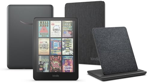 Kindle Colorsoft Signature Edition (32 GB) ohne Werbung, eine Amazon-Stoffhülle und eine kabellose Ladestation Made for Amazon