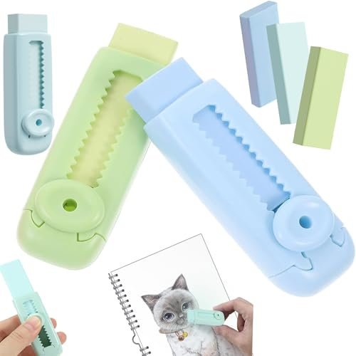 Set di 6 gomme da cancellare, retrattili con maiale, 3 colori, set di gomme da cancellare, penna profumata, divertente Push Pull Eraser, gomma da cancellare per scuole, uffici, pittura