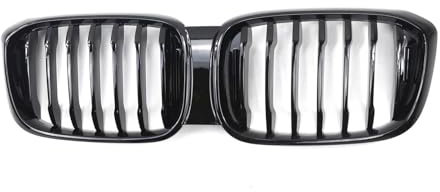 Kühlergrill für die Vordere Stoßstange des Autos, Kompatibel für BMW X3 Facelift 2018-2021, Kühlergrillabdeckung aus Netzgewebe für die Stoßstange,B-Without Hole