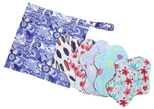 ORFOFE 1satz Wiederverwendbare Waschbare Menstruationspads Teiliges Aus Saugfähigen Pads Für Damen Bequem Und Für Menstruation Und Inkontinenz