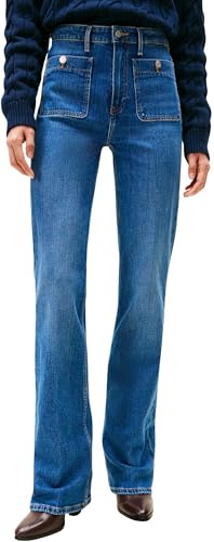 Tommy Hilfiger Vaqueros Mujer FLO Bootcut Talle Alto, Azul (FLO), 28W/27L