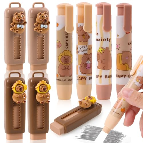 Dncvb Push Pull Lot de 8 gommes rétractables pour enfants - Petit cadeau amusant pour remplissage de piñata - Cadeaux d'invités - Cadeau d'anniversaire d'enfant