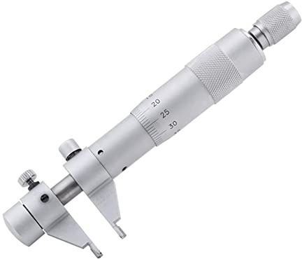 KONGMM Bügelmessschraube, Innerhalb Mikrometer 5-30 mm Mechanische Mikrometer Set 0,01 mm Genauigkeit umfassen Schraubenschlüssel-Kalibrierring Holzkiste
