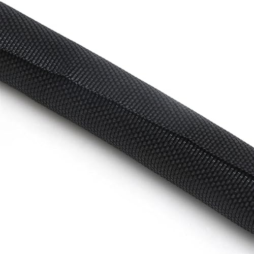 Kabelummantelung 1 Meter/5 Meter selbstschließende, erweiterbare, geflochtene PET-Hülse, selbstschließend, flexible, isolierte Schlauchleitung, Drahtwickel, schützt das Kabelsockenrohr(Black,50MM_5 ME