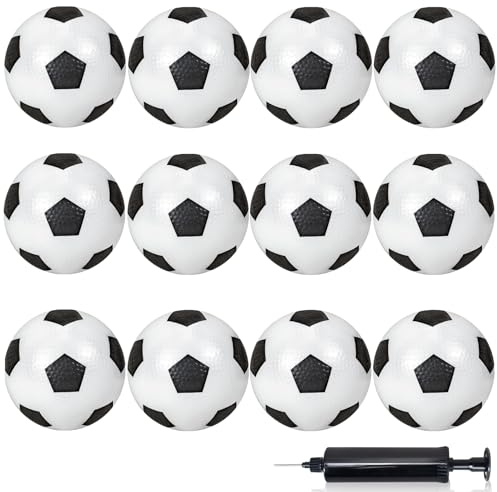 Small Soft Footballs for Kids - Inflatable Footballs Multipack with Pump | 12Pcs Foam Footballs for Indoor Outdoor Sports Game Party Supplies Playground,Beach,Swimming Pool