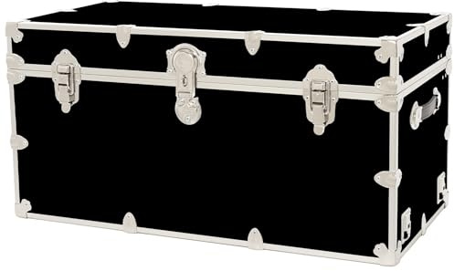Rhino Trunk & Case Classic XXL Home Storage & College Trunk - 36x18x18, 1500+ lbs Capacity, Many Colors, Soft-Close Lid. USA Made Secure Dorm Furniture & Organization, Steamer Style Blanket Chest