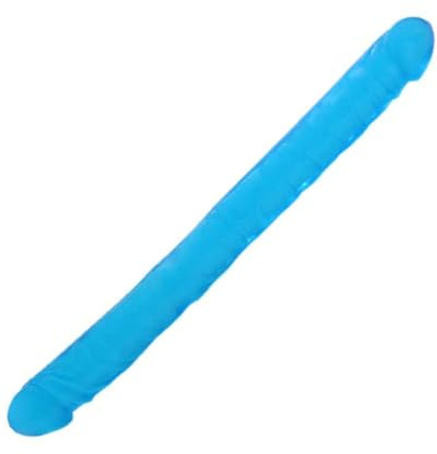 Godemichets Double Dong Godes Femme Réaliste dildo avec veines Real Dong, sex toys pour femmes(Bleu)