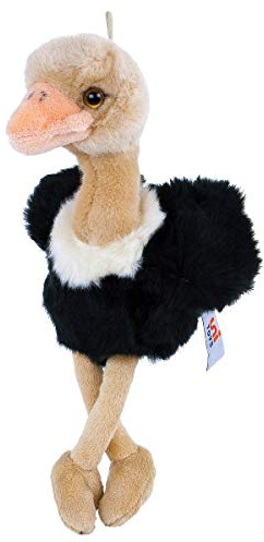 Teddys Rothenburg Kuscheltier Vogel Strauß braun/weiß 28 cm Plüschstrauß