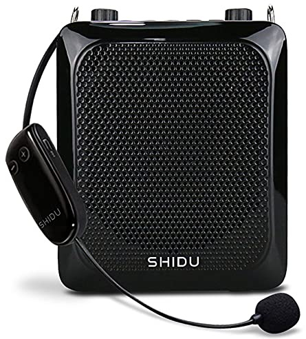 Amplificador de Voz portati Bluetooth,SHIDU 25W batería Recargable amplificadores de Voz inalambric Personal con micrófono UHF para Profesores, guías turísticos, Entrenadores Deportivos, presentadore