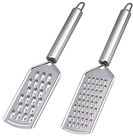 2Pcs Cheese Grater Handheld Kitchen Graters Cheese Slicers Handheld Mini Cheese Grater for Vegetables Fruits Chocolate,Potato,Ginger and Garlic Carrot Shredder Lemon Zester
