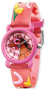 Herzengel Mädchen Analog Quarz Uhr mit Kunststoff Armband HEWA-Horse