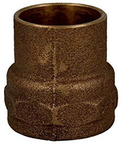 Rotguss-Lötfitting Übergangsmuffe 10 mm x 3/8 Zoll IG - Typ 4270G, DVGW