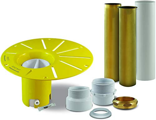 DROP-IN DRAIN Einbauset für freistehende Badewanne, mit weißem PVC-Rohr