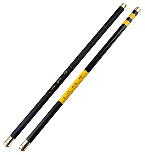 Stipprute 2 Farbe 7. 2M 8M 9M 10M 11M 12M 12M Kohlefaser Angelrutestab Angelblock Super langer Karpfenangeln-Fischereistrau Power Hand-Rod Angelrute ( Color : Yellow , Length : 10m with accessory )