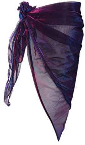 Tubayia Frauen Dreiecksrock Bauchtanz Gürtel Bauchgürtel Taille Hüftgürtel Gürtel Wickelrock (Lila)