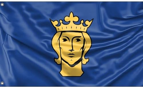 Bandiera di Stoccolma, Svezia | Stampa dal design unico | Made in EU (90 x 150 cm)