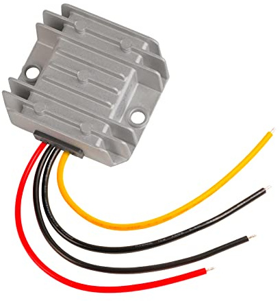 NInE-ROnG 12V 24V Step-down to 5V Voltage Converter 10A 50W DC to DC Voltage Reducer Converter Waterproof Adjustable Voltage Regulator Use for Golf Cart Power Module LED Light(12/24V to 5V 10A)